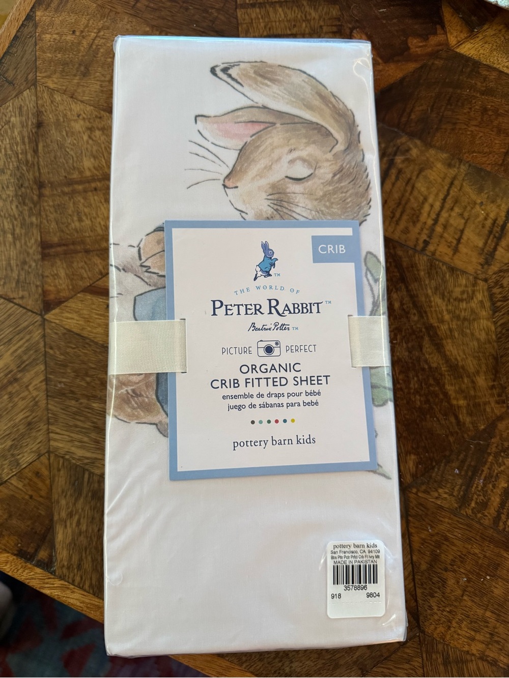 Pottery Barn Peter Rabbit Organic Crib Fitted Sheet